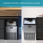 EUHOMY Stainless Steel Ice Maker - 99lbs Daily