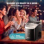 EUHOMY Portable Nugget Ice Maker for Home & Parties