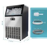 EUHOMY Stainless Steel Ice Maker - 99lbs Daily