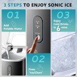 EUHOMY Portable Nugget Ice Maker for Home & Parties