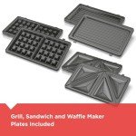 BLACK+DECKER 3-in-1 Waffle Iron and Grill