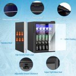 Erivess Compact Beverage Refrigerator for Soda and Beer