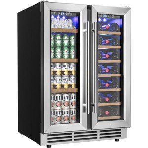 EUHOMY 24” Dual Zone Wine and Beverage Cooler