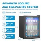 Erivess Compact Beverage Refrigerator for Soda and Beer