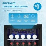 Erivess Compact Beverage Refrigerator for Soda and Beer