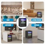 Erivess Compact Beverage Refrigerator for Soda and Beer