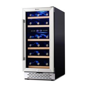 15” Dual Zone Wine Cooler for 28 Bottles
