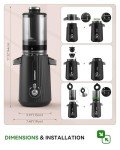 ACOQOOS Cold Press Juicer for Whole Fruits & Veggies
