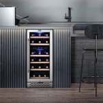 15” Dual Zone Wine Cooler for 28 Bottles