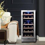 15” Dual Zone Wine Cooler for 28 Bottles