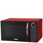 RCA 900W Red Microwave Oven with 10 Power Levels