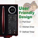 RCA 900W Red Microwave Oven with 10 Power Levels