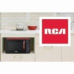 RCA 900W Red Microwave Oven with 10 Power Levels