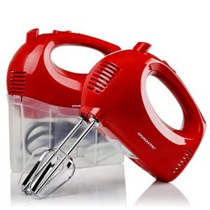 OVENTE 5-Speed Electric Hand Mixer with Whisk Attachments