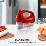 OVENTE 5-Speed Electric Hand Mixer with Whisk Attachments