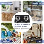 BesNerg Portable Two-Burner Propane Stove
