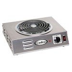 Cadco 14" Electric Countertop Hot Plate, Stainless Steel
