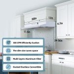 FIREGAS 30" Under Cabinet Range Hood with Fan