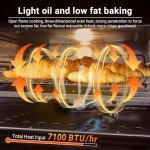AMZCHEF 21" Propane Range Oven with 3 Burners