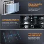 AMZCHEF 21" Propane Range Oven with 3 Burners