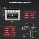 Camplux 17-Inch RV Gas Range with 3 Burners