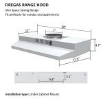 FIREGAS 30" Under Cabinet Range Hood with Fan