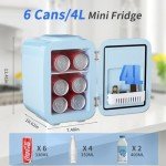 YASHE 4L Mini Fridge - Compact Cooler and Warmer