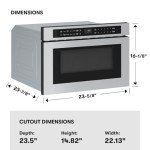 Zephyr 24" Under Cabinet Microwave Drawer 1.2 cu ft