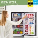 Zibbizo Compact Mini Fridge with Freezer, Black