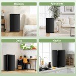 Zibbizo Compact Mini Fridge with Freezer, Black