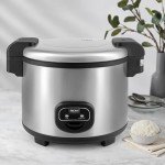 Aroma 60-Cup Commercial Rice Cooker, Stainless Steel