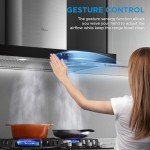 Midea 30" 450CFM Ductless Range Hood, Stainless Steel