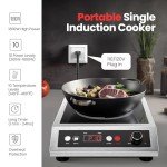 PAYISHO Commercial Induction Cooktop 1800W with Timer