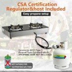 Portable 2 Burner Propane Stove for Camping