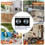 Portable 2 Burner Propane Stove for Camping