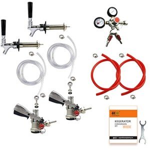 BACOENG Double Faucet Door Mount Kegerator Kit