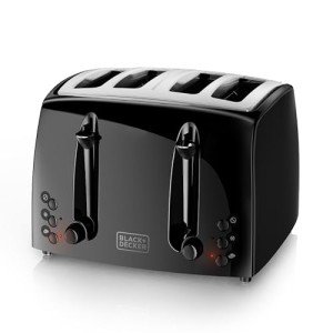 BLACK+DECKER Extra-Wide 4-Slice Toaster - Black
