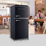 Galanz Retro Mini Fridge with True Freezer, Black