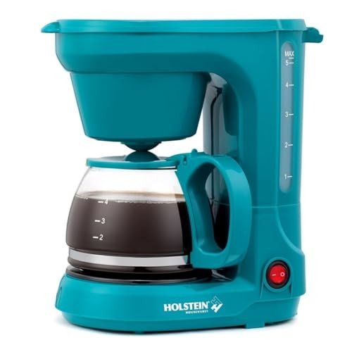 Compact Coffee Maker, 5 Cups, Tea Leaf Color