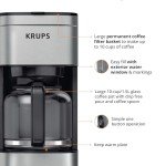 Krups 10-Cup Silver Drip Coffee Maker