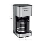 Krups 10-Cup Silver Drip Coffee Maker