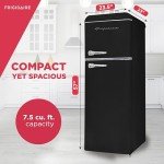 Frigidaire 2-Door Retro Apartment Refrigerator, Black