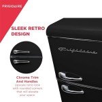 Frigidaire 2-Door Retro Apartment Refrigerator, Black