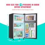 WANAI 3.5 Cu.Ft Mini Fridge with Freezer