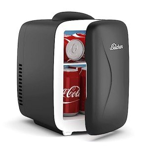 BEICHEN Black Mini Fridge for Small Spaces