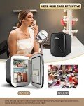 BEICHEN Black Mini Fridge for Small Spaces