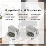 LG Stove Burner Control Knob Replacement Set (5pcs)