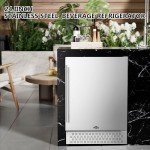Tylza 24-Inch Stainless Steel Outdoor Beverage Cooler