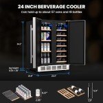 Mojgar 24" Outdoor Dual Zone Wine Fridge