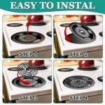 Black Porcelain Drip Pan Set & Burner Element